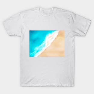 Seaside and wave #8 Sea foam. Aerial view T-Shirt